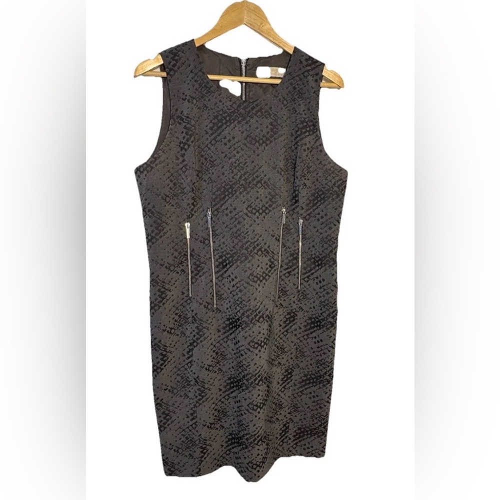 Michael Kors Snake Skin Zipper Sheath Dress Size 12